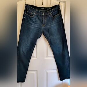 7 For All Mankind Standard Fit Mens Size 38 Dark Blue Denim Jeans